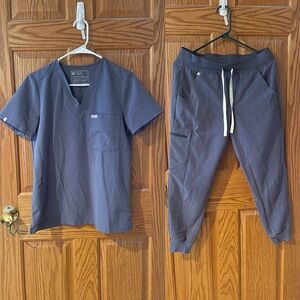 Figs Scrub Set Space Navy Small